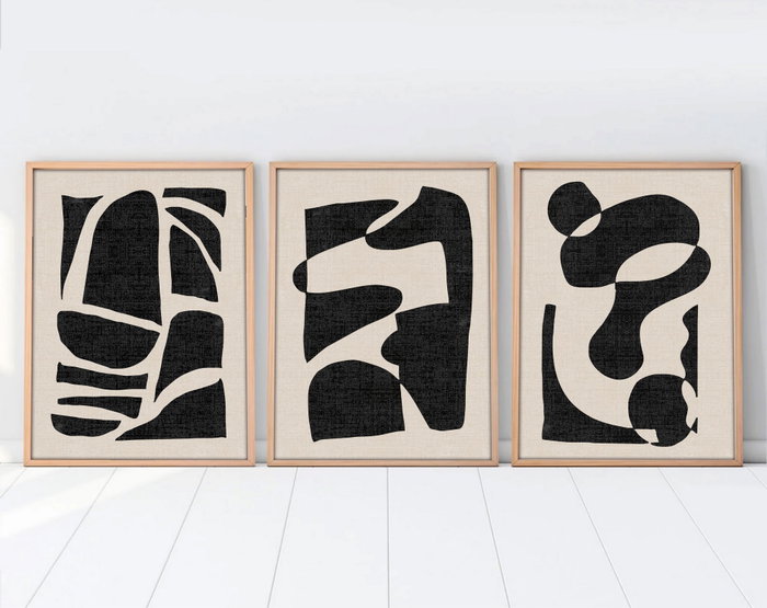 Wallity Huhu201 - Set de 3 Pinturas Decorativas en MDF de 35 x 50 cm